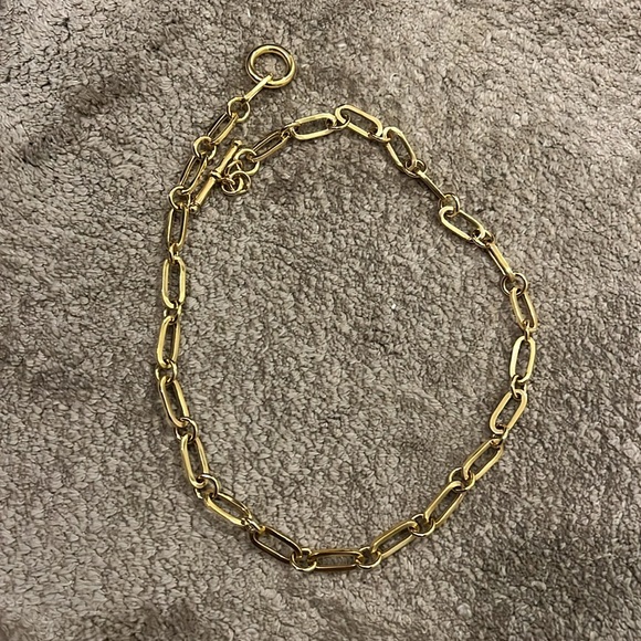 Italian 18kt Gold Over Sterling Paper Clip Link Necklace - Picture 4 of 5